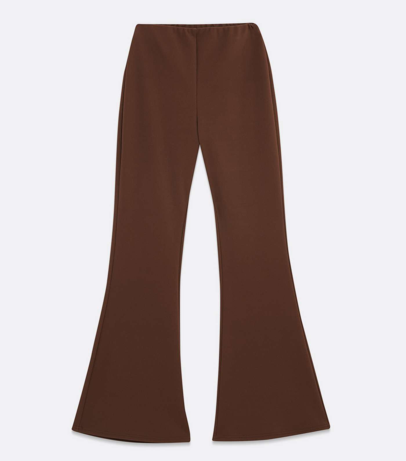 Rust Ribbed Flared Trousers Image 5
