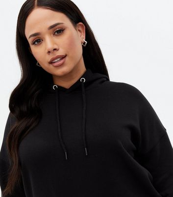 oversized plain black hoodie
