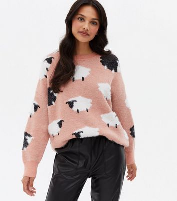 Pink 2025 sheep sweater