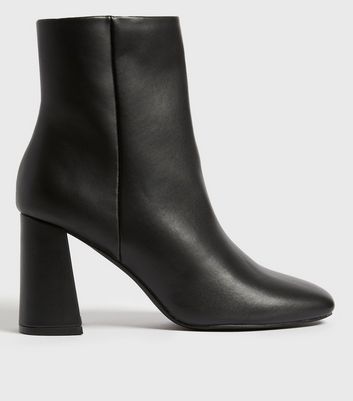 Halmanera Leather Ankle Boot With Square Tip 50 Mm Heel in Black Womens Shoes Boots Ankle boots 