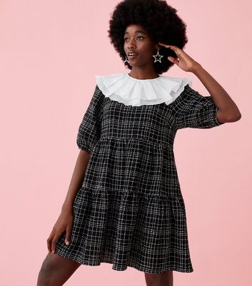 black smock dress new look