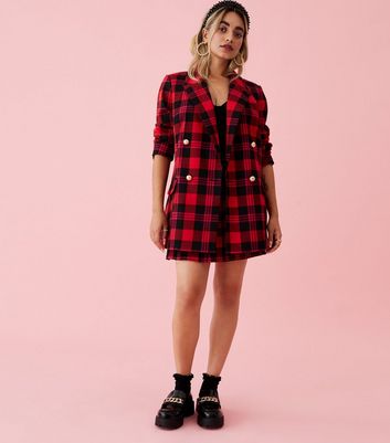 petite plaid blazer