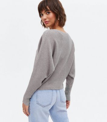 Grey boat 2025 neck jumper