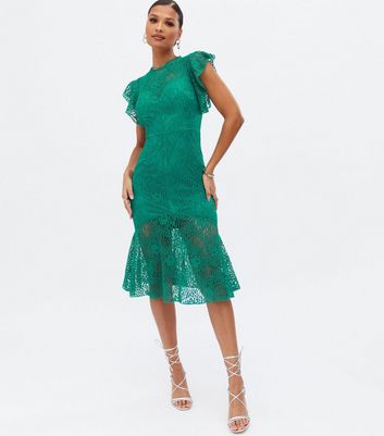 marcella lace midi dress