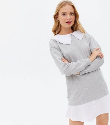 women's sweater with built in collar