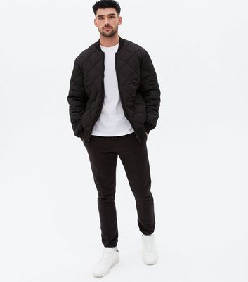 Black Pintuck Tie Waist Cuffed Joggers 