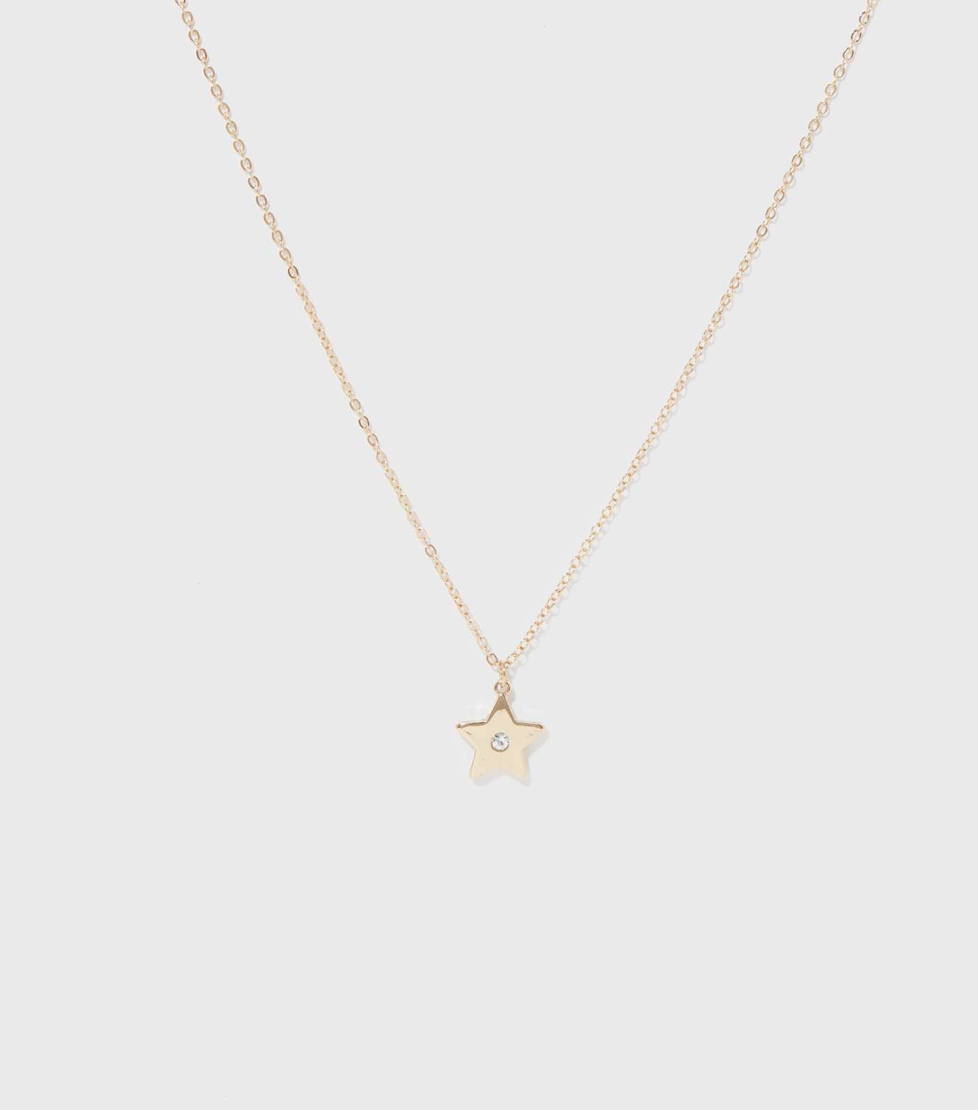 Girls Gold Star Diamanté Pendant Necklace Image 2