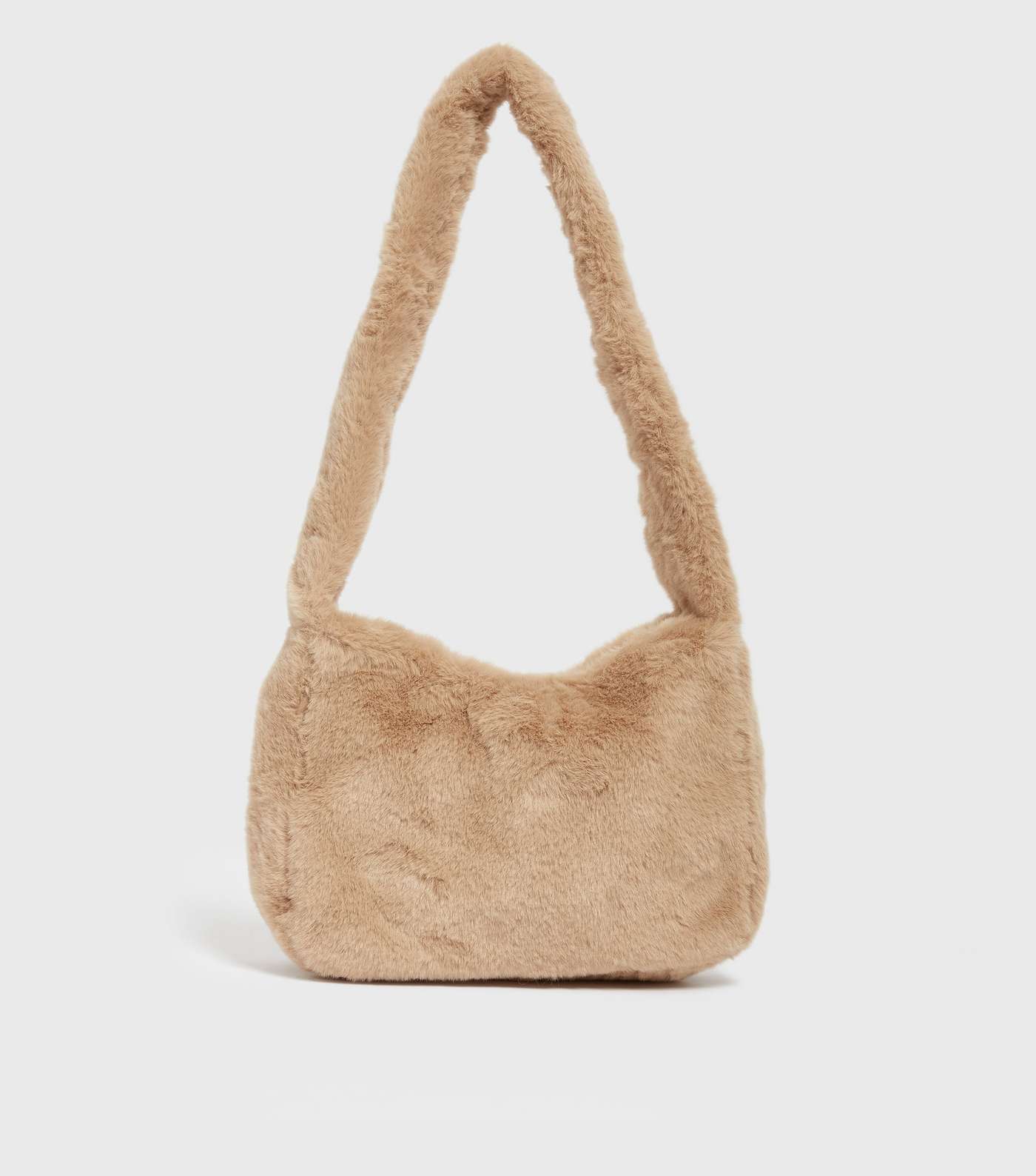 Girls Camel Faux Fur Shoulder Bag