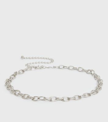 Silver Link Chain Belt New Look