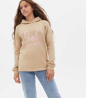 KIDS ONLY Stone Glitter Logo Hoodie