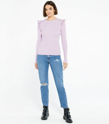 Frill shoulder clearance jumper