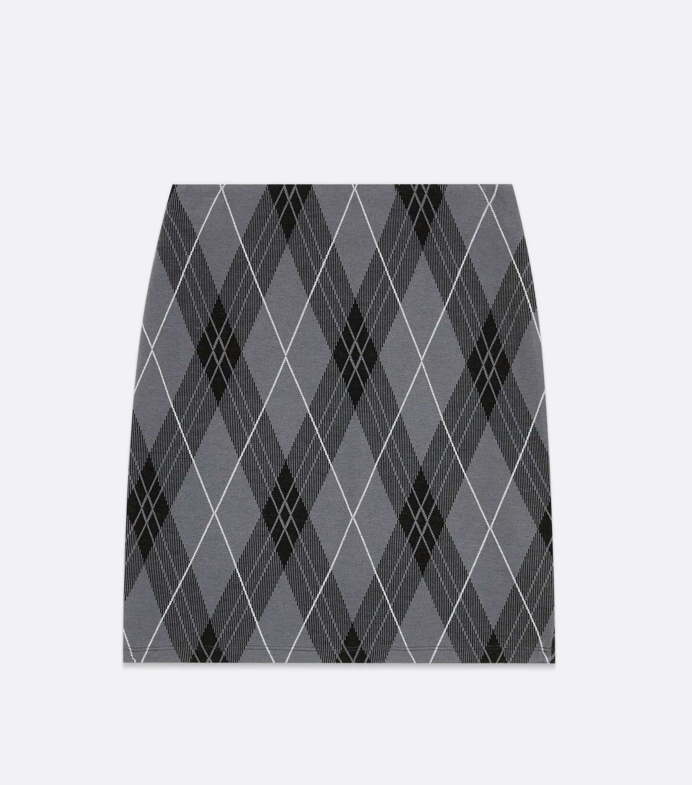 Light Grey Argyle Jersey Tube Skirt Image 5