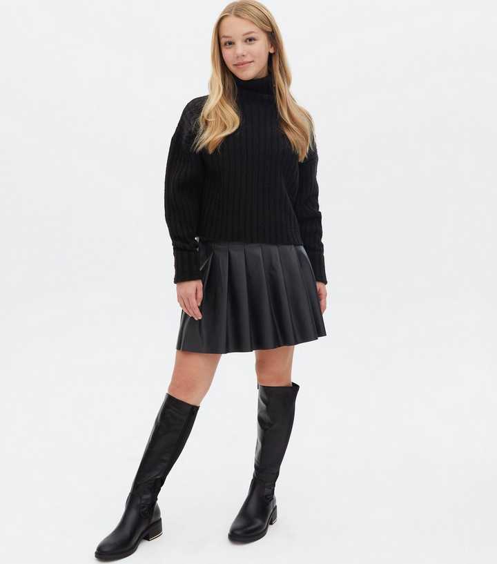 new look girls black boots