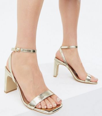 metallic mid heels