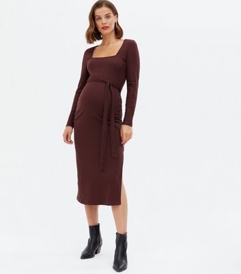 maternity rust dress