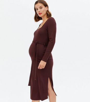 Click to view product details and reviews for Maternity Rust Ribbed Tie Waist Midi Dress New Look. Click to view product details and reviews for Maternity Rust Ribbed Tie Waist Midi Dress New Look.