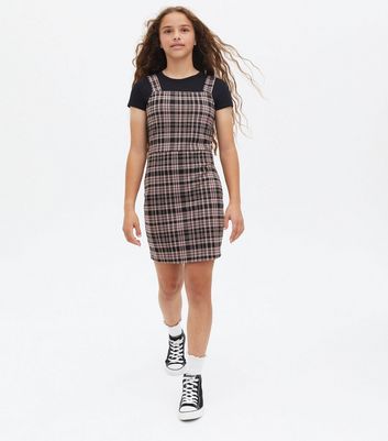 Girls jersey clearance pinafore