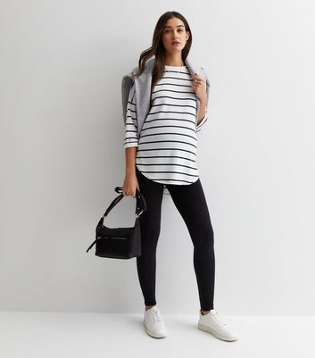 Maternity Black Jersey High Waist Leggings