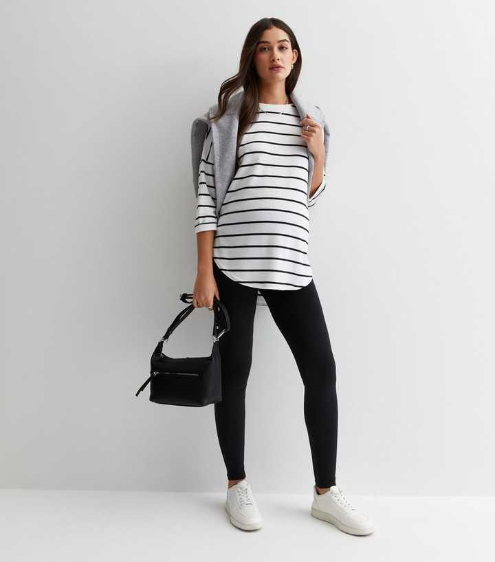 Maternity Black Jersey High Waist Leggings