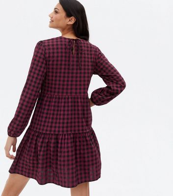 Burgundy 2025 gingham dress