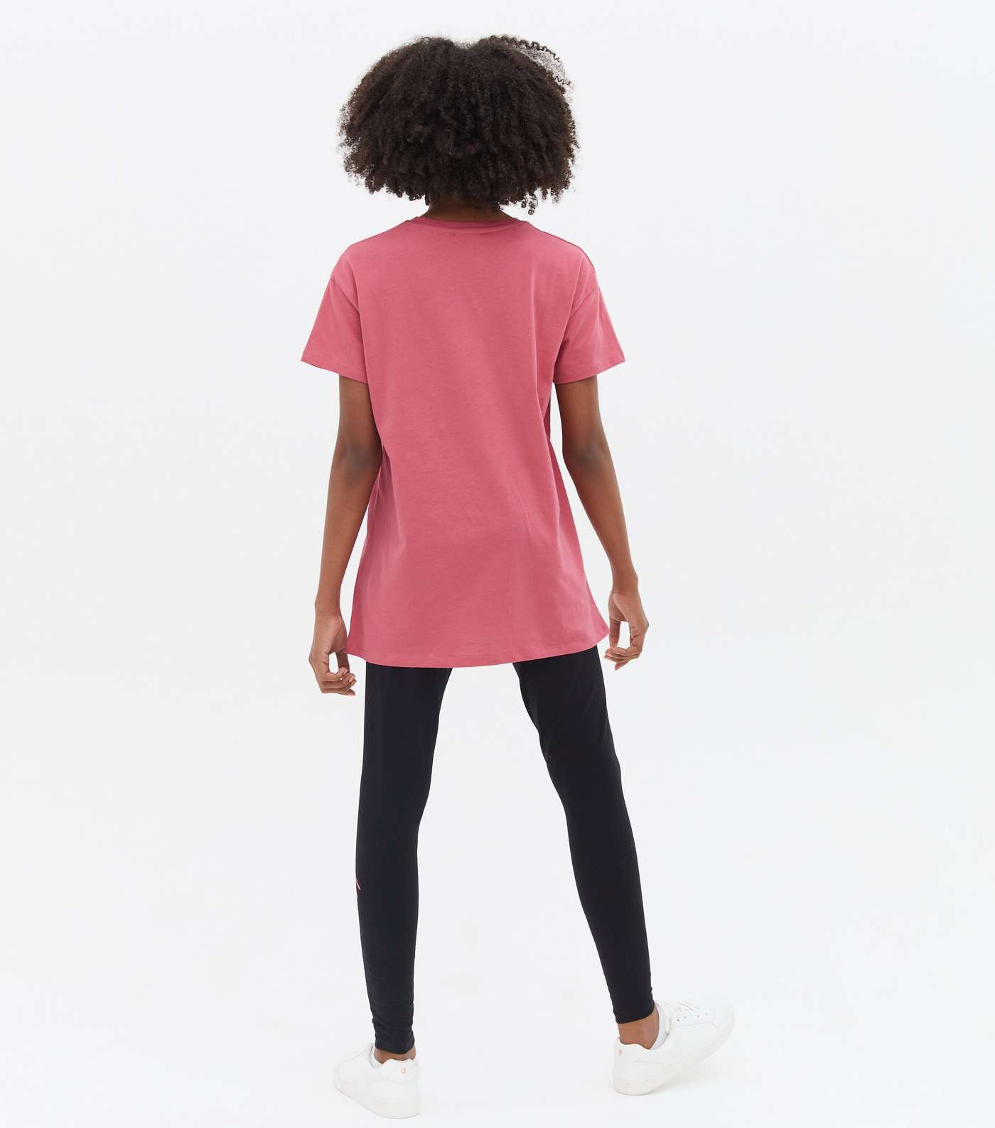 Girls Pink Detroit Michigan Logo T-Shirt and Legging Set Image 4