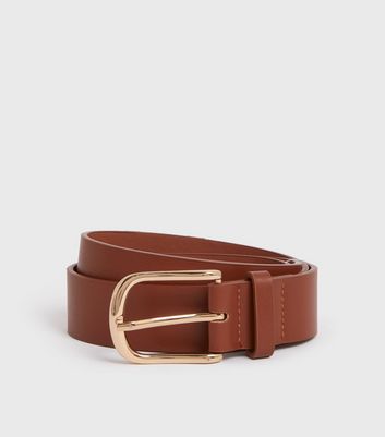 Tan Leather-Look Belt | New Look