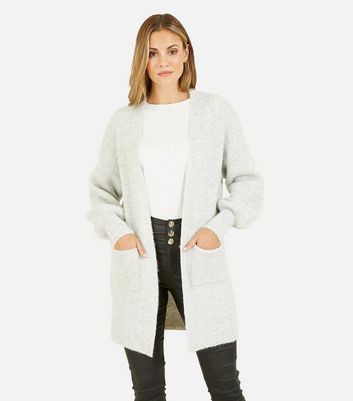 long light grey cardigan