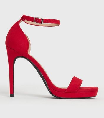 Red high heel store slides