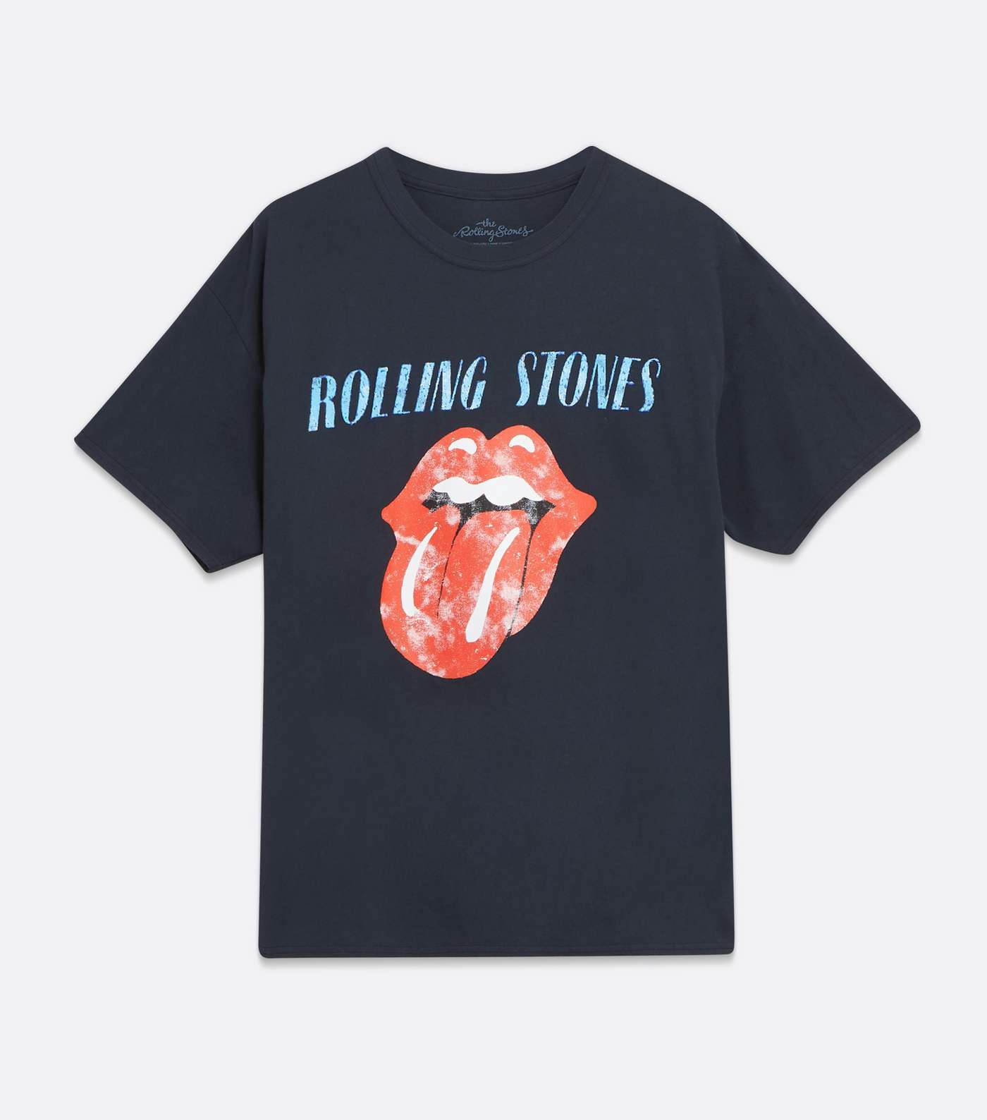 Grey Rolling Stones Logo T-Shirt Image 5