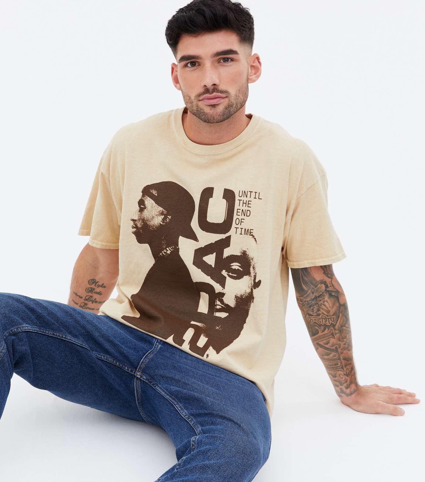Stone 2Pac Front and Back Logo T-Shirt