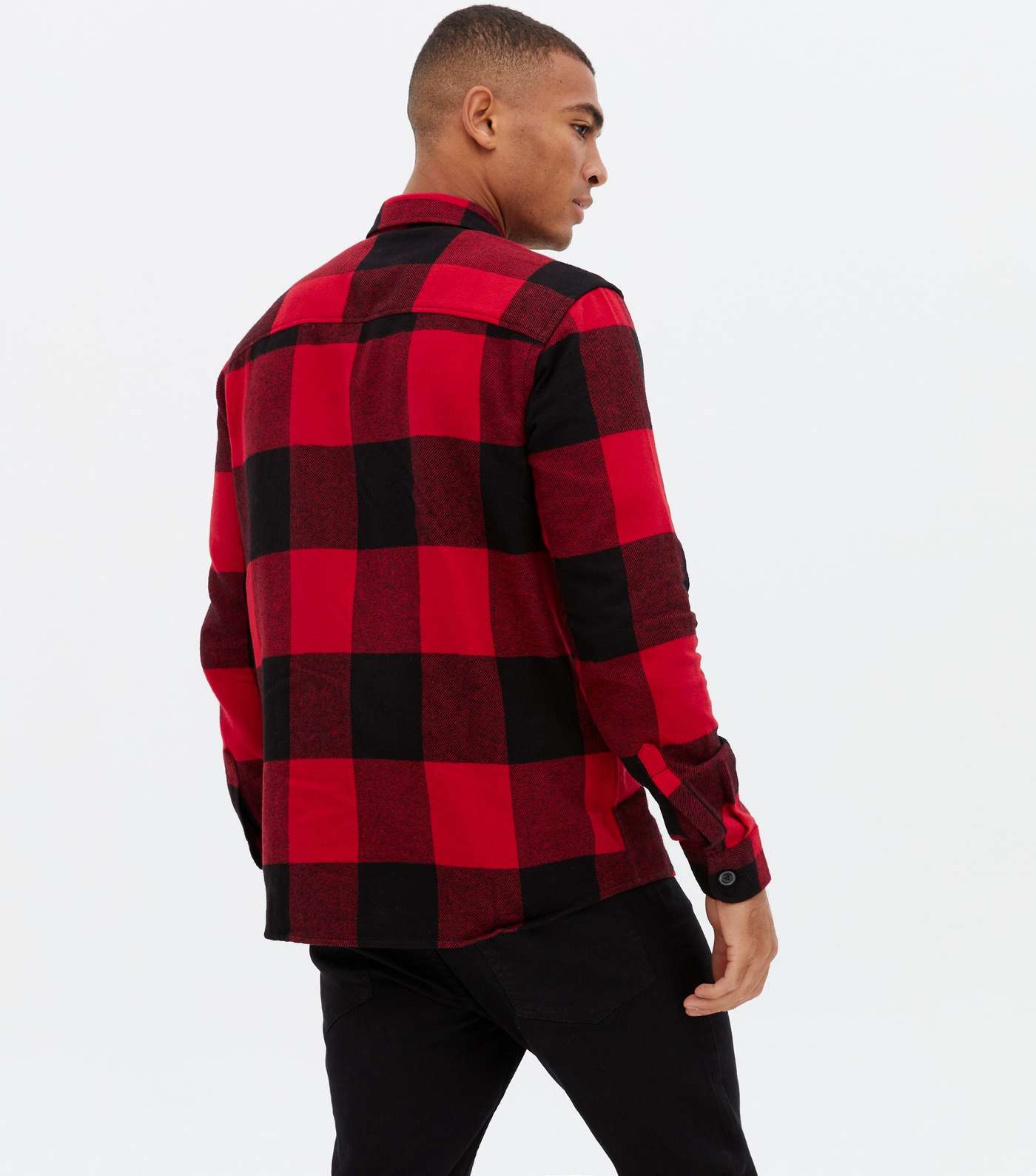 Only & Sons Red Check Long Sleeve Shirt Image 4