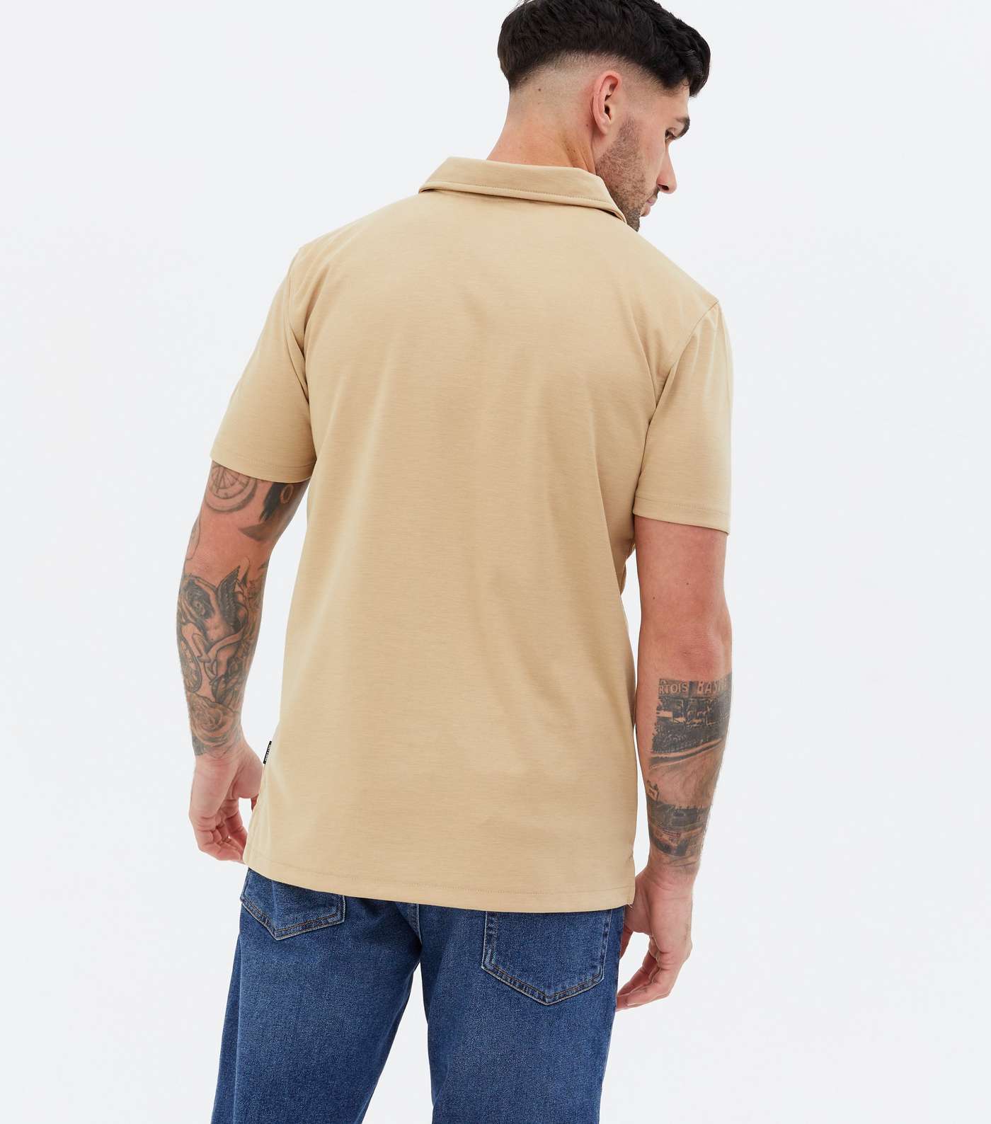 Only & Sons Stone Zip Short Sleeve Polo Shirt Image 4
