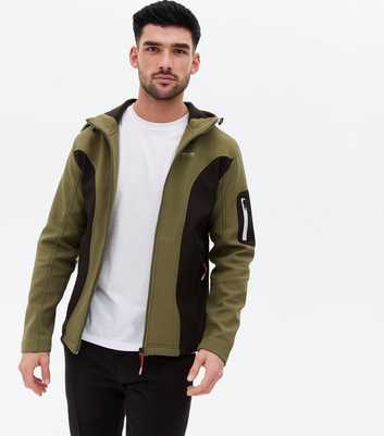 Only & Sons Khaki Colour Block Hooded Zip Jacket