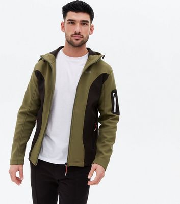 Only Sons Khaki Colour Block Hooded Zip Jacket New Look