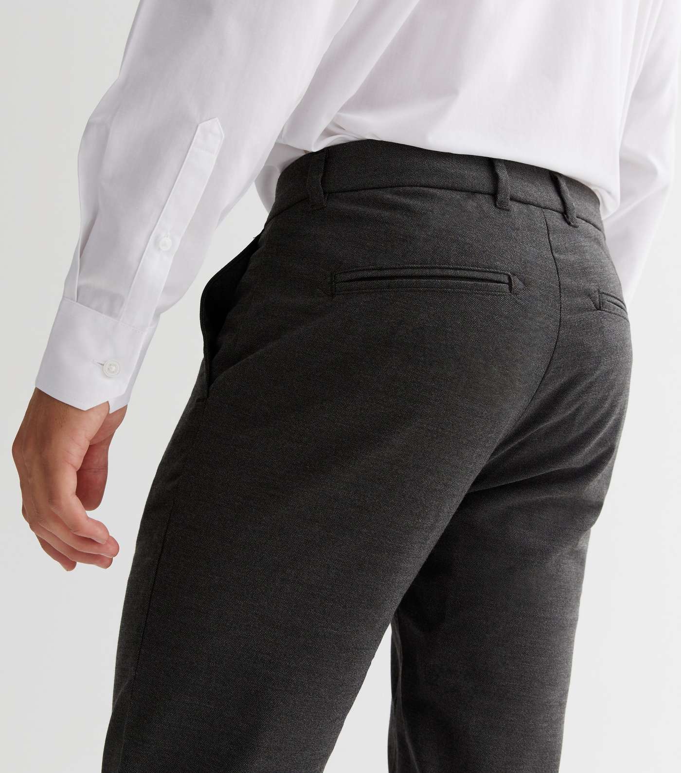 Dark Grey Skinny Suit Trousers Image 3