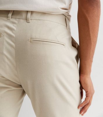 Mens Cream Trousers - Reiss