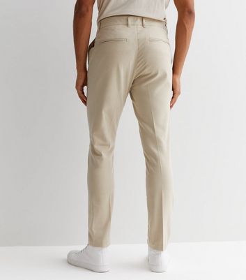 Cream Skinny Suit Trousers New Look