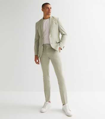 Light Green Skinny Suit Trousers