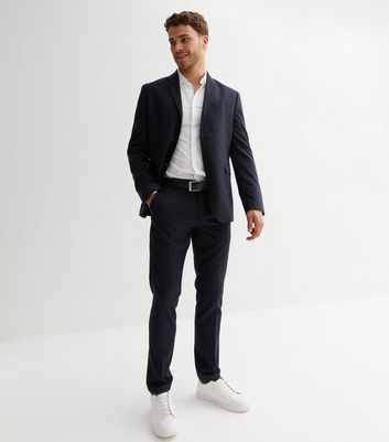 Men's Navy Skinny Suit Trousers New Look