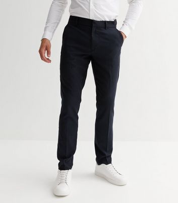 Navy | Cotton Stretch Skinny Trouser | Pure Collection