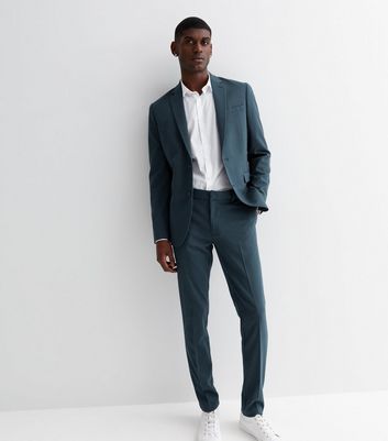 Bright Blue Skinny Suit Trousers