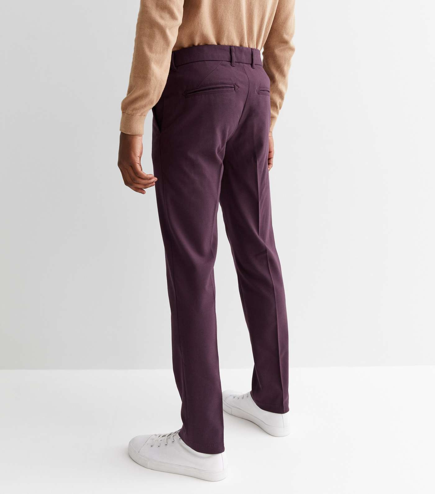 Dark Purple Skinny Suit Trousers Image 4