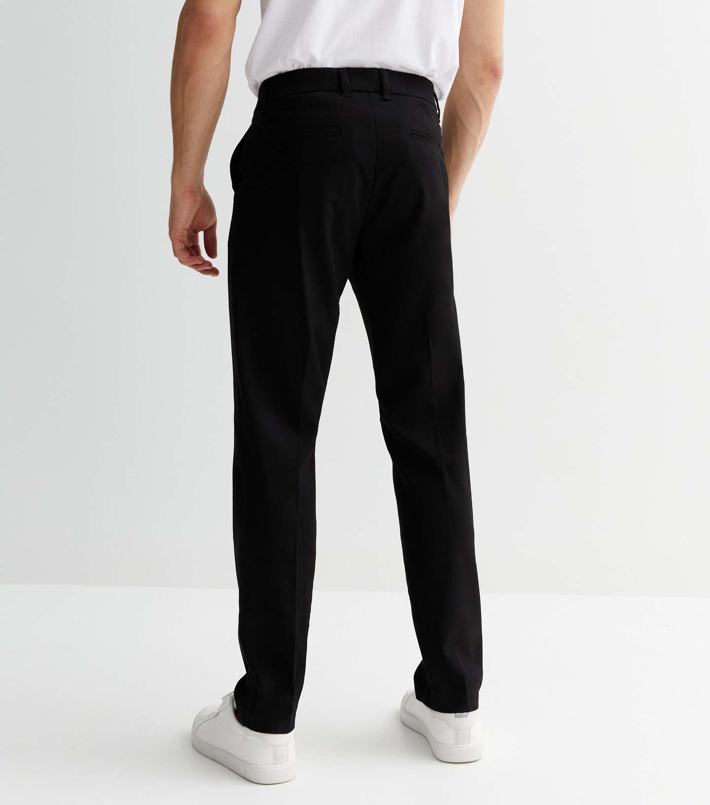 Black Mid Rise Slim Suit Trousers Image 4