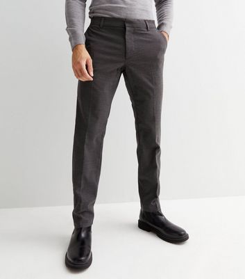 Dark Grey Slim Fit Suit Trousers | New Look