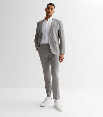 Grey Marl Slim Fit Suit Trousers