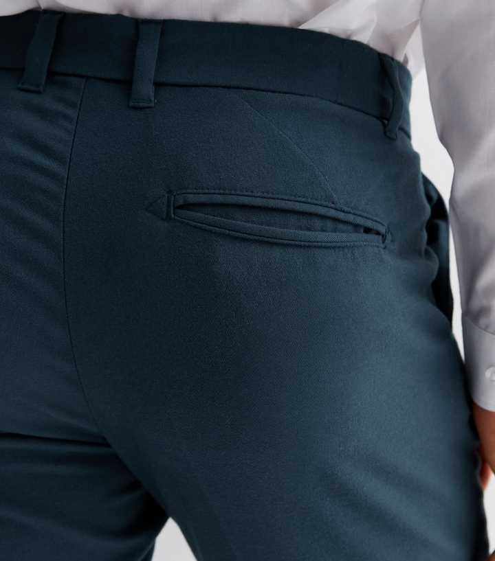 New Look Slim Suit Pants in Light Blue