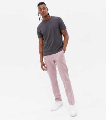 Pink Mid Rise Slim Suit Trousers