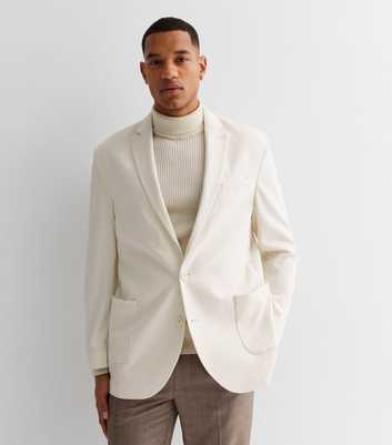 Off White Revere Collar Relaxed Fit Blazer