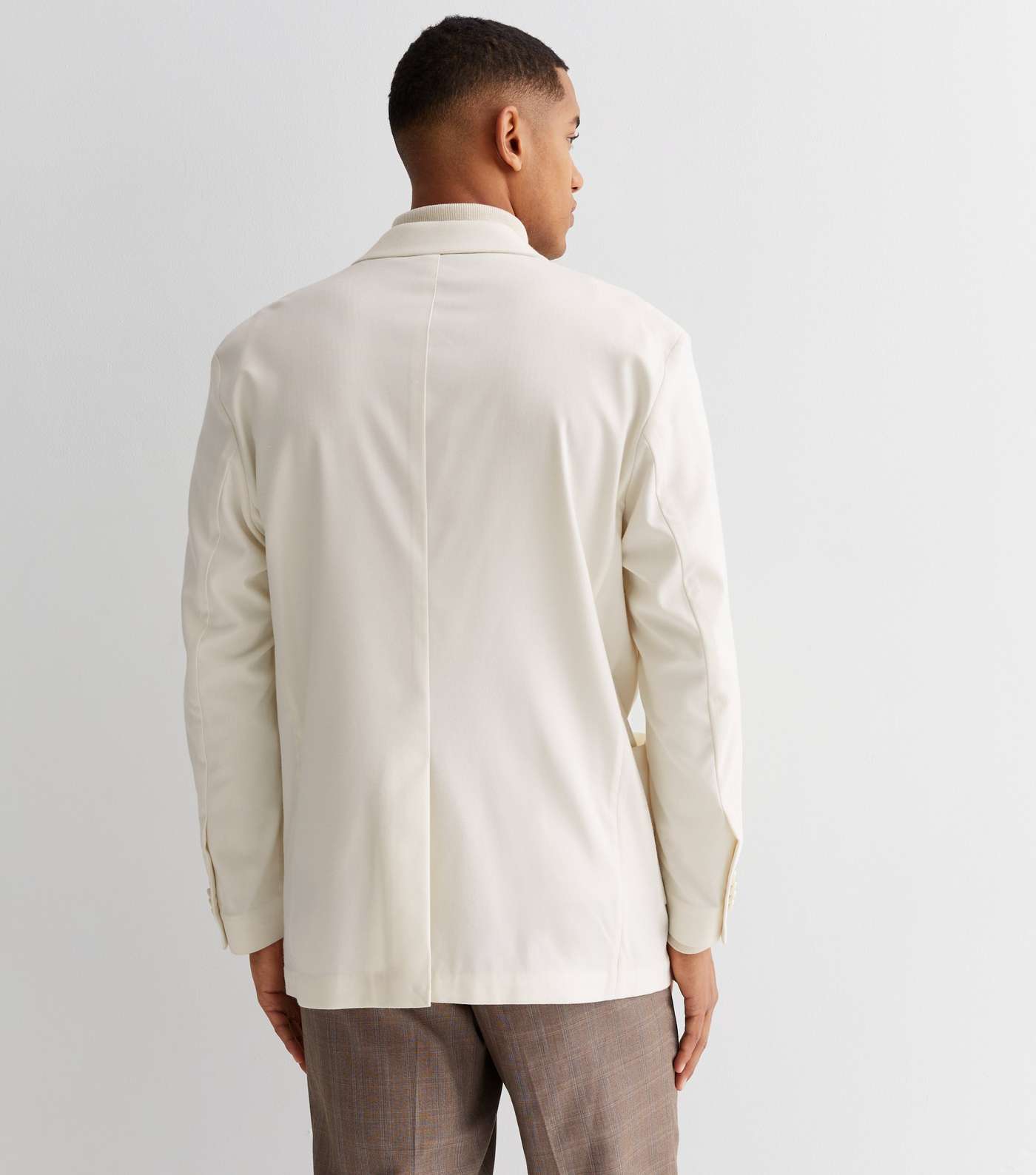 Off White Revere Collar Relaxed Fit Blazer Image 4