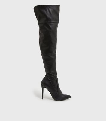 stiletto heel black boots